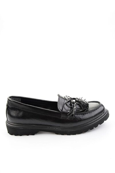 Bambi Siyah Kadın Loafer Ayakkabı K01936000109