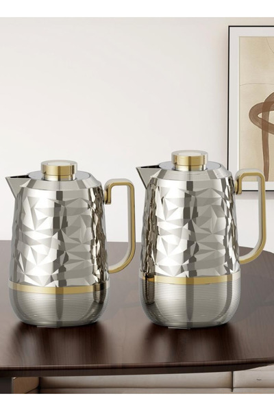 ALQANNAS Trams Set 2 Pieces for Tea and Coffee Capacity 1 Liter and 0.7 Liter...
