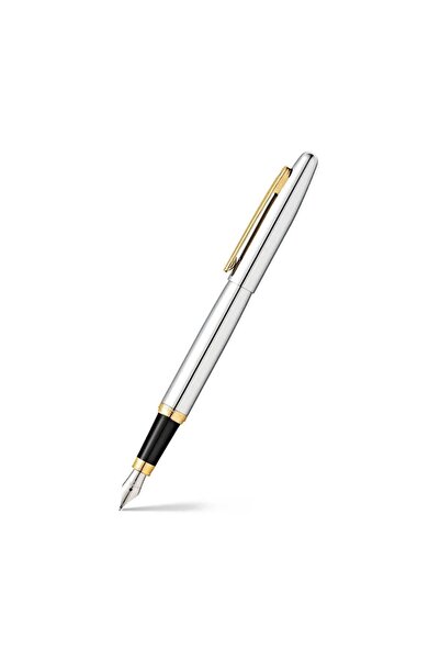 Sheaffer Pen Vfm E9422 Polished Chrome With Gold Plated Trims Medium Fp
