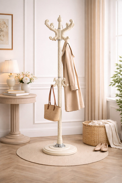 N.zone Luxurious Classic Design Floor Clothing Rack with Multiple Hangers and...