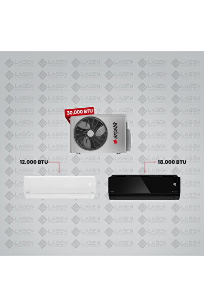Arçelik 1+2 Multi Sistem Klima / 30100 Md Pro Dış Ünite ( 12.000 BTU BEYAZ + ...