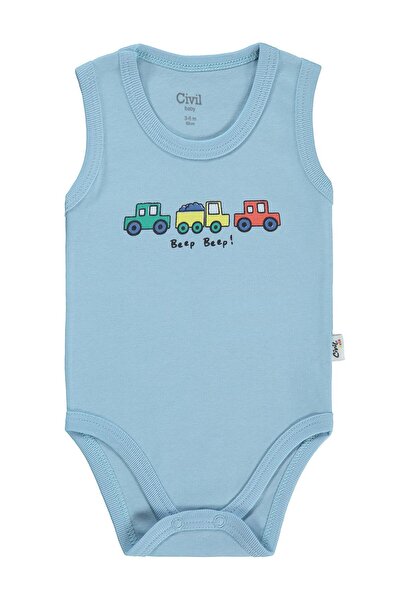 Civil Baby Badi cu imprimeu auto pentru 3-36 de luni - Albastru