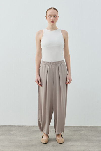 Merwishop Beli Latikli Sports Crepe Trousers 1628 Mink