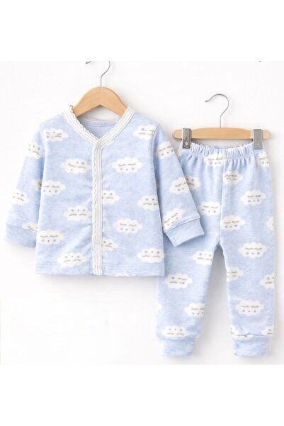 bebboo Mine Trend Bulut Baskılı Unisex Penye Takım 6Ay-9Ay-12Ay