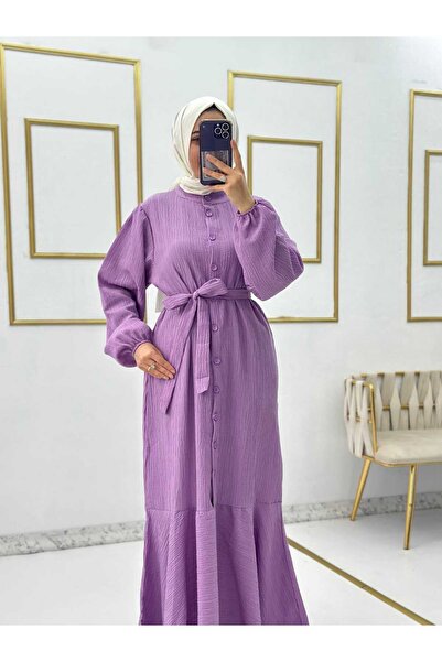 Moda Krash Eteği̇ Volan Krash Viscosse Summer Dress