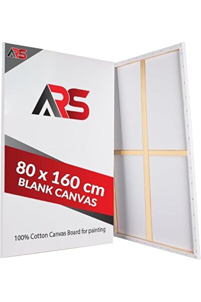 Al Raied آر إس ®   لوحة قماشية بيضاء فارغة مقاس 80 × 160 سم