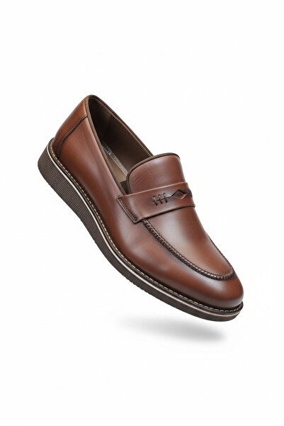 PAPATAY 4751 Genuine Leather Men's Classic Loafer Shoes – Stylish Casual Wedd...
