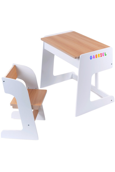 Suporto Ρυθμιζόμενο παιδικό γραφείο, με καρέκλα και αποθηκευτικό χώρο, λευκό,...