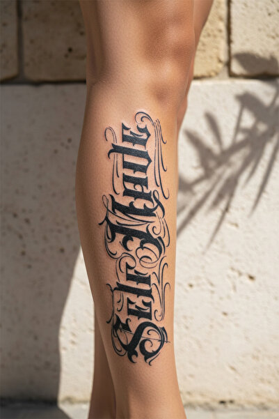 pivok "Self Made" Kaligrafi Yazı Dövmesi - Yarı Kalıcı / 1 Ay Kalıcı Tattoo