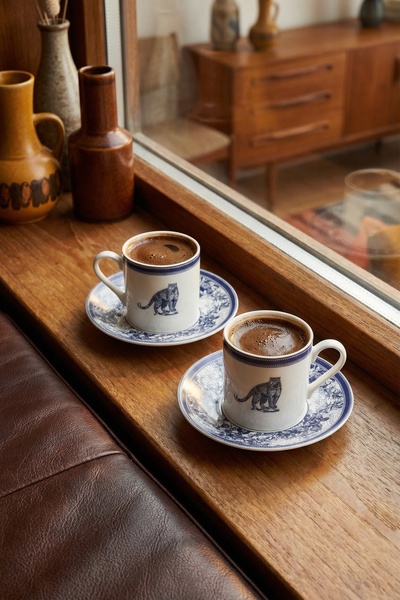 ACAR Pars 2-Person Porcelain Coffee Cup Set - 90 ml