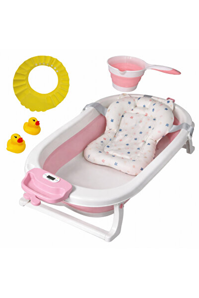 Little Mom Cada pliabila bebe cu suport, pernuta anatomica, termometru si acc...