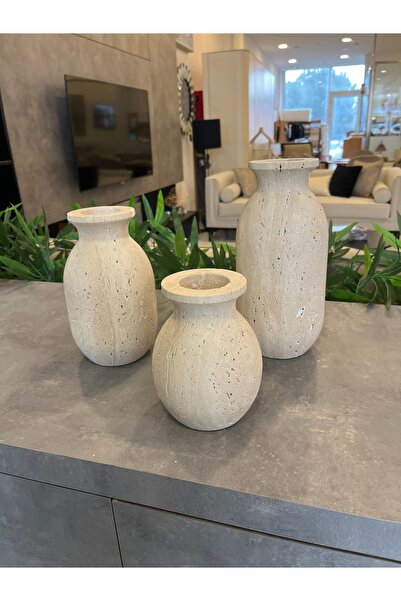 Mustafa Susay Home Design Traverten malzeme dekoratif biblo vazo