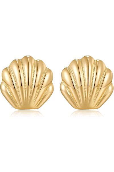 Arabest Seashell Stud Earrings For Women Gold Earrings Seashore Earrings Naut...