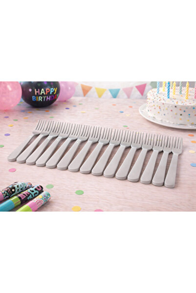 Happyewent 25-Piece Silver (Metallic) Plastic Forks – Stylish Disposable Part...