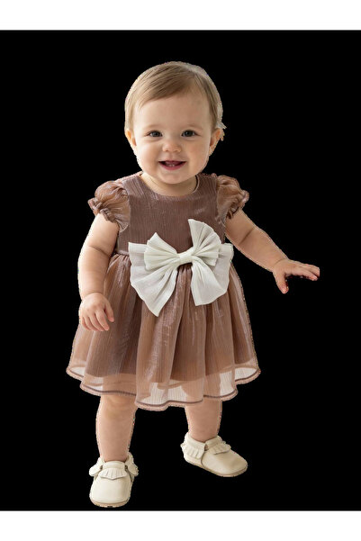 The-kid.co SELIN BOW PARTY DRESS - ROSE