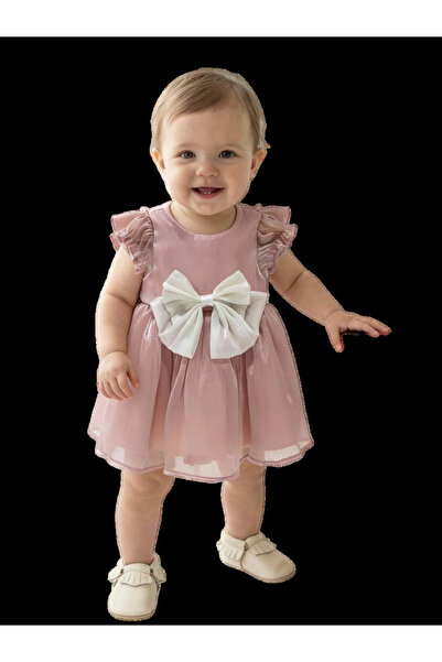 The-kid.co SELIN BOW PARTY DRESS - PINK