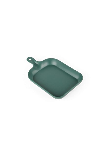 Globy Presentation Plate with Handle Green 30×20×4 cm
