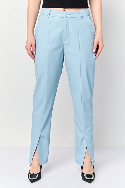 The Giving Movement Women Regular Fit High Rise Solid Straight Leg Pants, Lig...