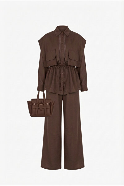 HAZELANNA Σετ Δύο Τεμαχίων Καφέ Garnili