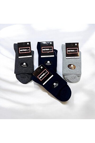 Matrax Pamuk – جوارب قطن يومية بدون خياطة تركية (متعدد الألوان) 6ازواج