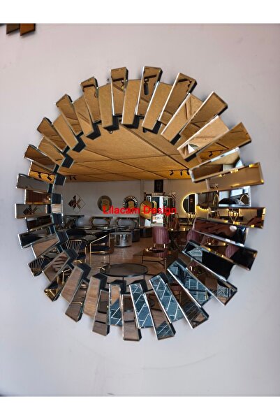 LİLACAM DESİGN GÜMÜŞ PİYANO AYNA 80cm - GERÇEK AYNA BİZOTELİ