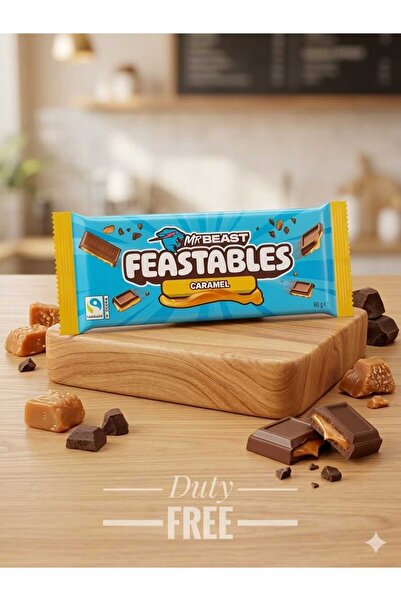 hijazigroup Feastables Caramel Chocolate Bar by MrBeast 60gr