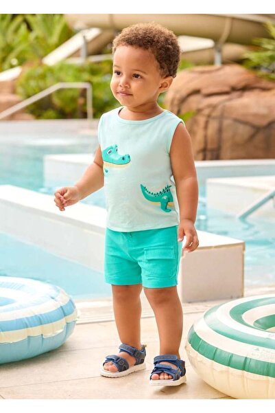 MAYORAL Baby Boy 3-Piece Printed Shorts Set 1-3 Years Mint