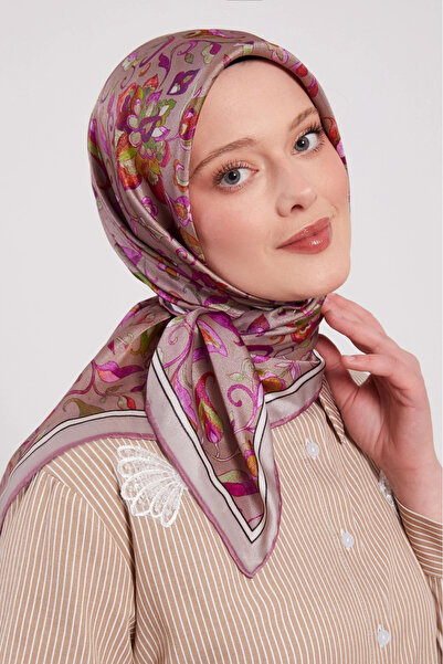 Levidor Crystal Scarf Lalezar Pattern Powder Mink