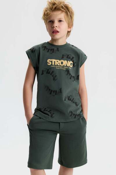 NK Set pantaloni scurți Strong pentru băieți, 8-14 ani, verde