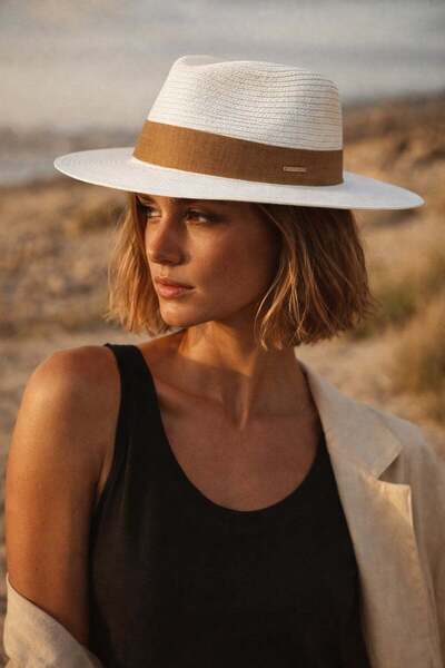 Külah Obalni panama šešir sa zatvaračem — letnji šešir od prirodne slame sa l...