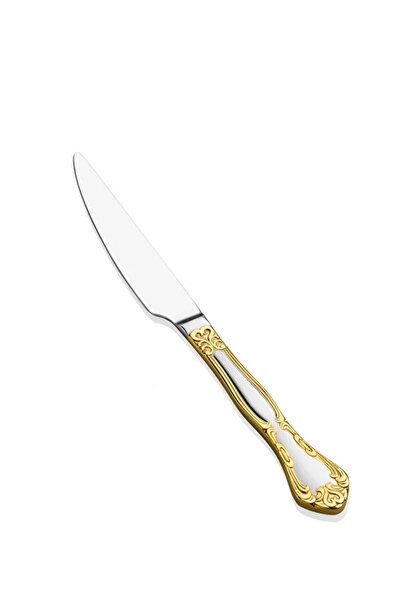 DMR LİFE Milano Gold 6-Piece Dining Knife 304 Quality 3 mm 18/10