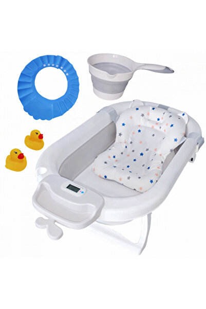 Little Mom Cada pliabila bebe cu suport, pernuta anatomica, termometru si acc...