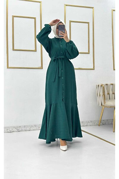 Moda Krash Eteği̇ Volan Krash Viscosse Summer Dress