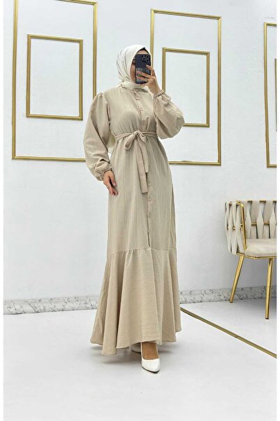 Moda Krash Eteği̇ Volan Krash Viscosse Summer Dress