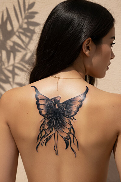 pivok Zarif Kanatlı Masalsı Peri ve Mistik Figür Tattoo - Yarı Kalıcı / 1 Ay ...