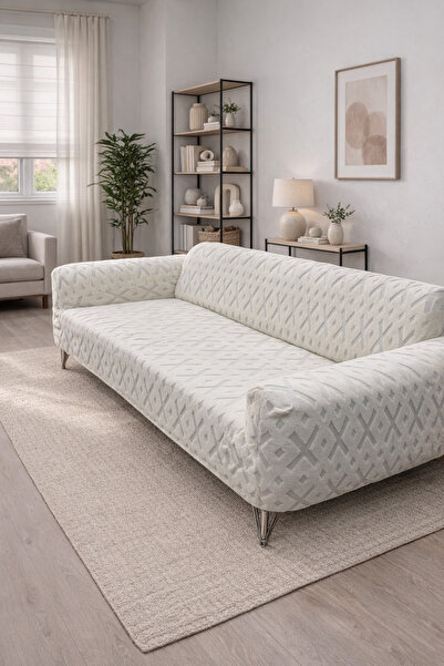 HaNemCe Κάλυμμα καναπέ με ελαστικό λάστιχο Lycra, μοτίβο x (το προϊόν είναι 1...