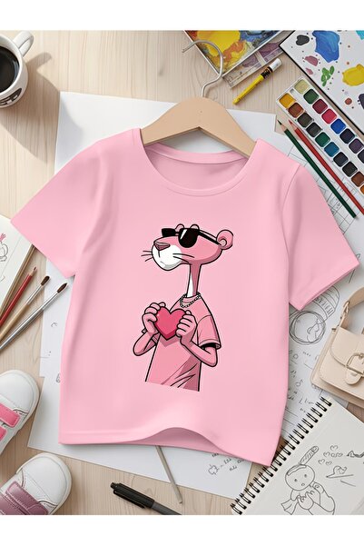 PixelWear Pink Panther Kids Unisex Oversize T-Shirt