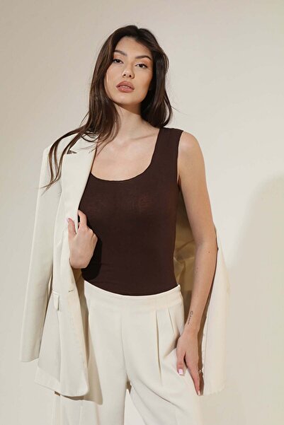 Piera Brown cashmere and modal tank top C0195