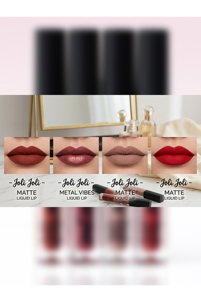 Extramall Set Rujuri Lichide Mate – 4 Nuanțe Elegante și Rezistente