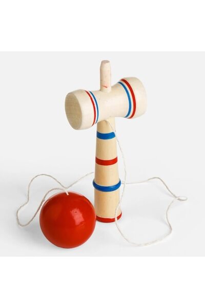 OEM Kendama, D-KENDAMA, red ball, 17x6.5cm