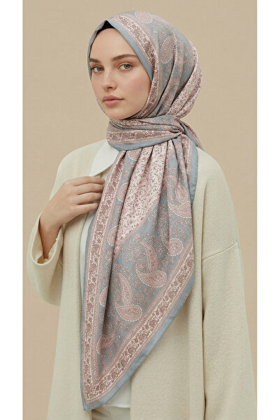 Karaca RAVENA DESENLİ 120*120 CM İPEK ŞİFON ŞAL