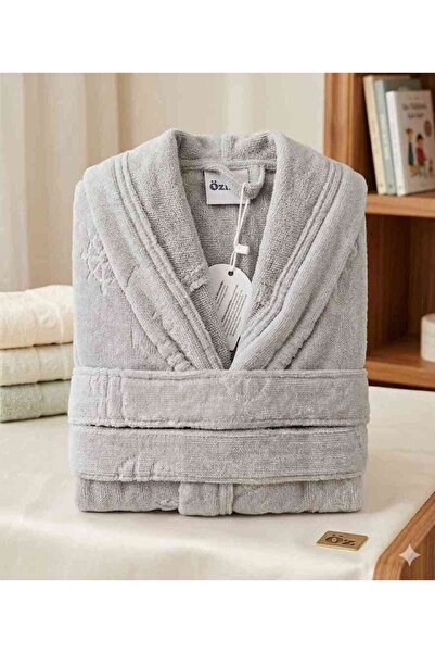 Özdilek رداء حمام للأولاد باللون الرمادي البحري (7-8)