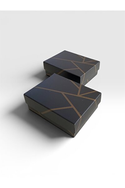 TOPTAN KUTUCUNUZ Takı Kutusu 8x6x3 Siyah Piramit ( PAKETLER 24 ADETTİR SÜNGER...