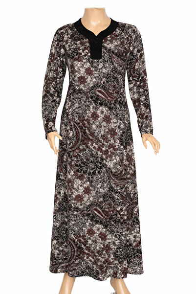 HESNA Rochie neagră de calitate, cu model șal, mărime mare, pentru femei, mar...