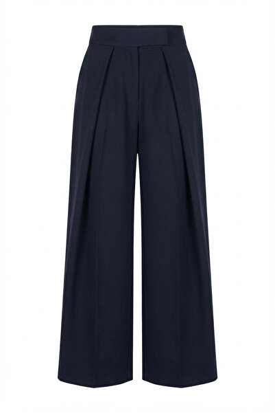 HAZELANNA Μαύρο Ιαπωνικό υφασμάτινο παντελόνι