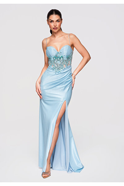 Larica OMBRE Women's Elegant Evening Dress LA-OM-DLR332 Blue
