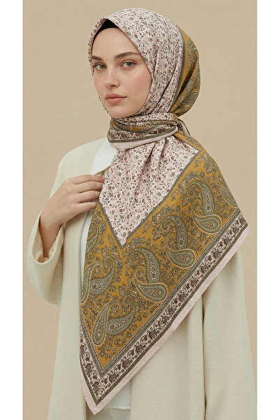 Karaca RAVENA DESENLİ 120*120 CM İPEK ŞİFON ŞAL