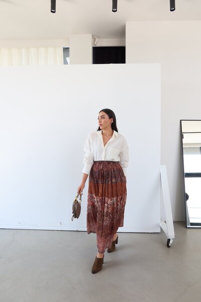 Özge Özgenç Πλισέ φούστα με έθνικ σχέδιο