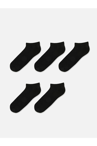 LC Waikiki Black Men's Booties Socks 5-Piece