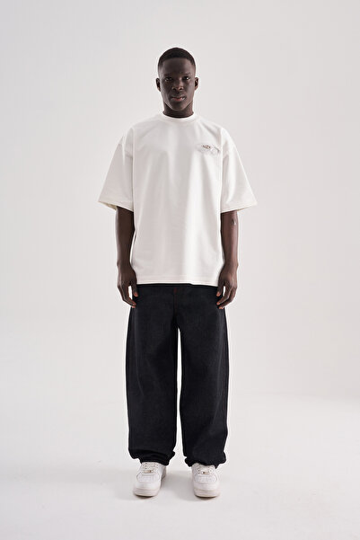 Machinist Ανδρικό μπλουζάκι Metal Space Oversize σε οπτικό λευκό χρώμα